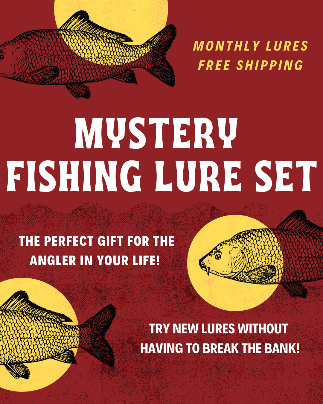 Poster Set of fishing lures 