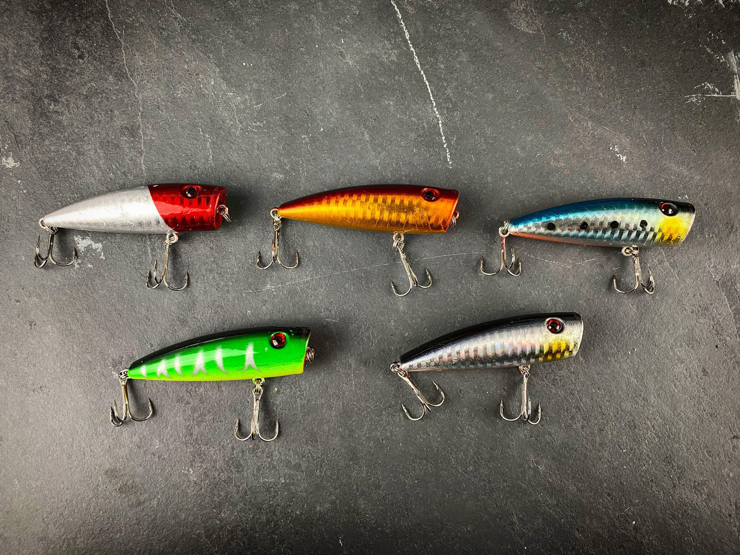 Topwater Popper Large Crankbait Floating Minnow Set (5) - Outdoor Junction US