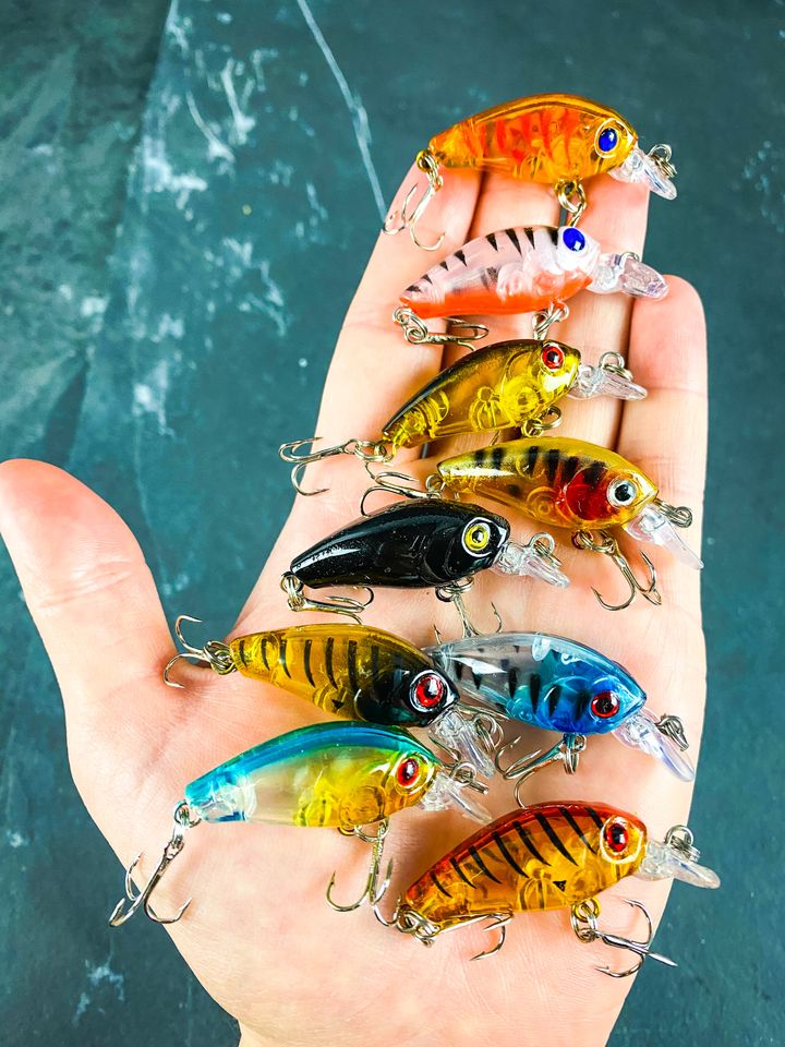 Short Hard Crankbait Sinking Minnow Set (9)