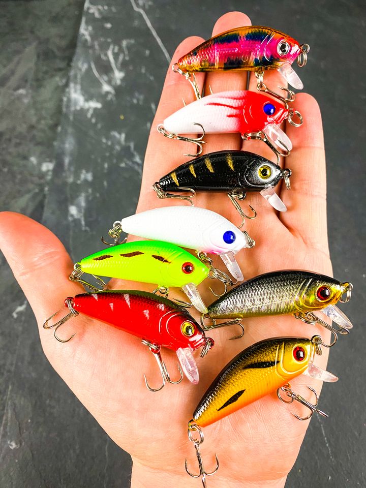 best ultra light fishing lures Ultra-Light Crankbait Floating Minnow Set (8)