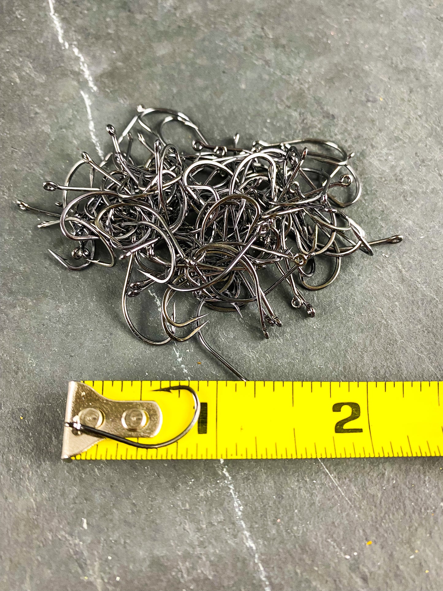 100 Extra Sharp Jigging Carbon Steel J Hooks - Size #14