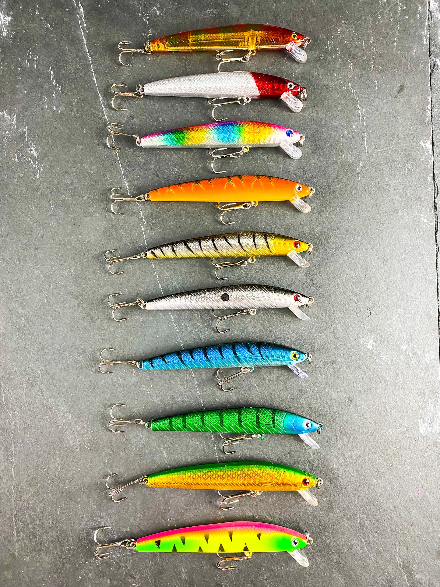 *NEW* Rattling Floating Lip Hard Crankbait Fishing Lure Set (10pcs)