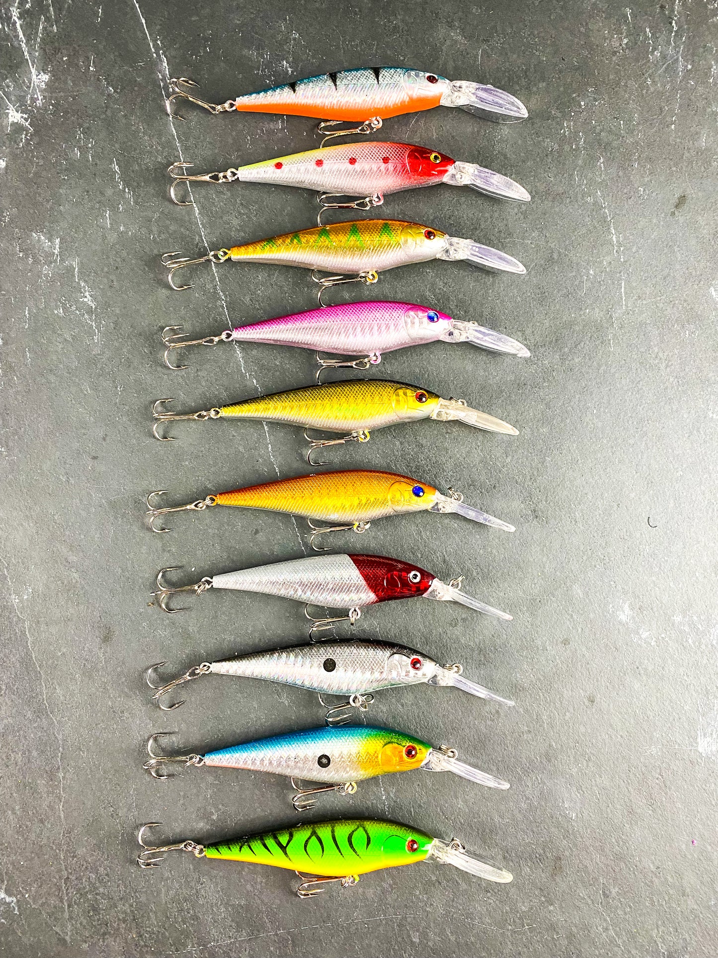 Rattling Large Lip Floating Hard Crankbait Fishing Lure Set (10pcs)