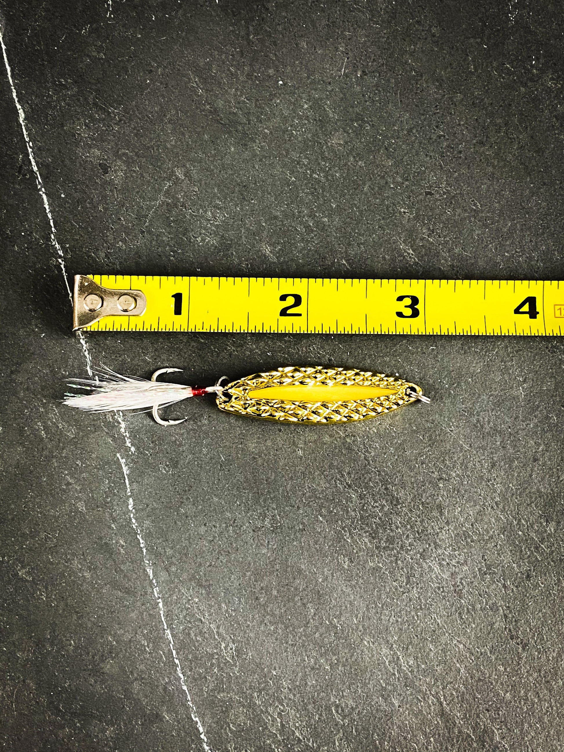 Luminous Metal Spinner Spoon with Feather Treble Hooks - Outdoor Junction US