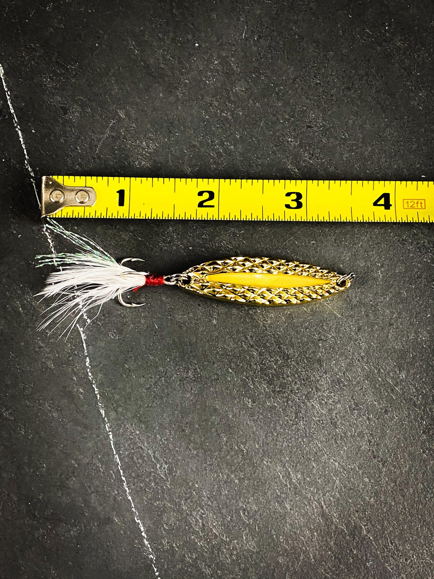 Luminous Metal Spinner Spoon with Feather Treble Hooks - Outdoor Junction US