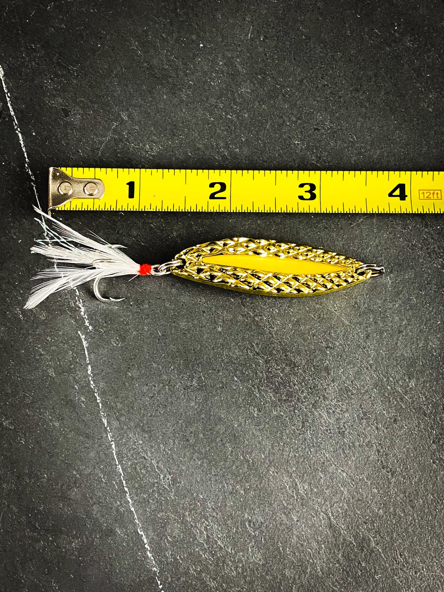 Luminous Metal Spinner Spoon with Feather Treble Hooks - Outdoor Junction US