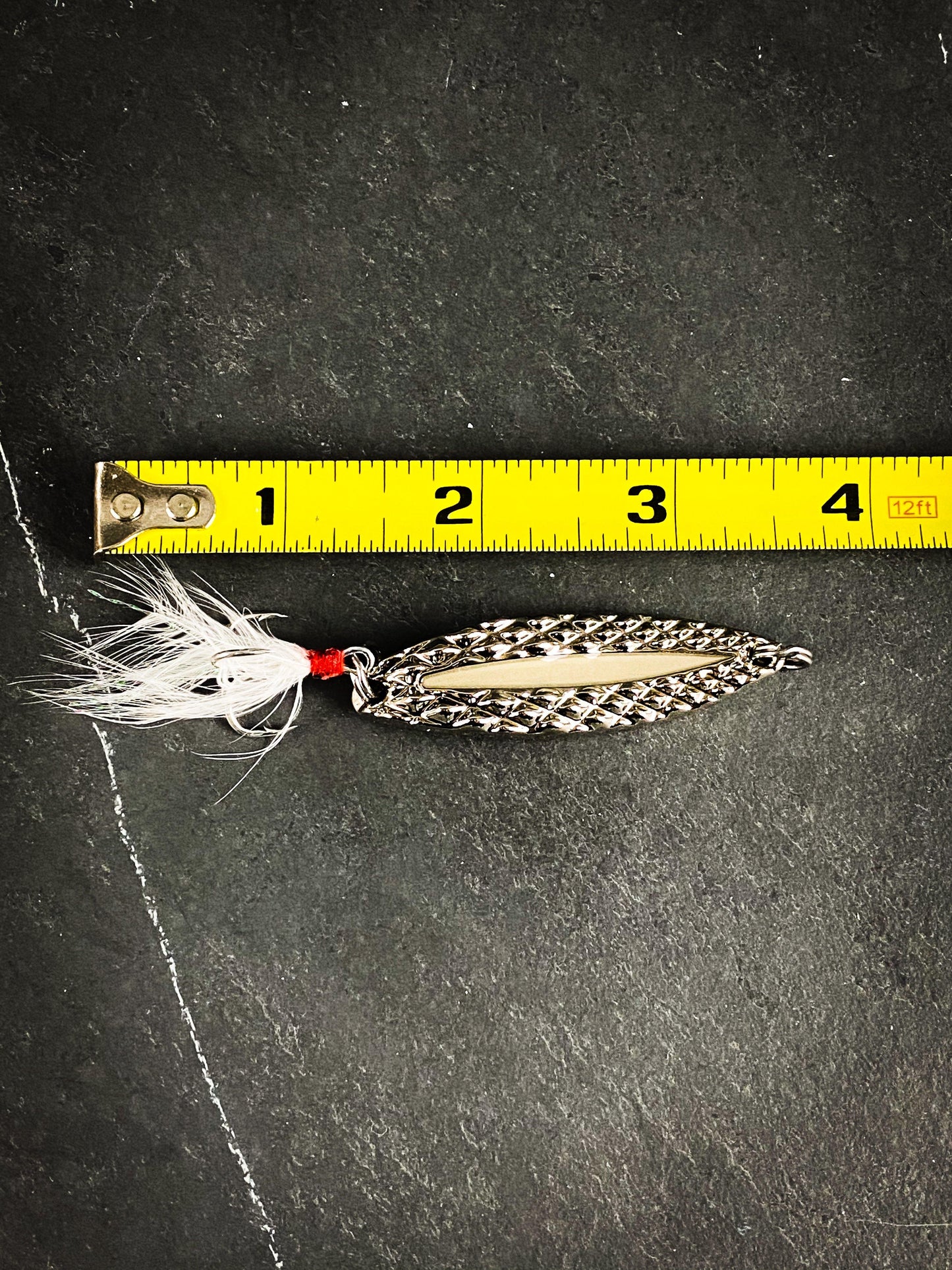 Luminous Metal Spinner Spoon with Feather Treble Hooks - Outdoor Junction US
