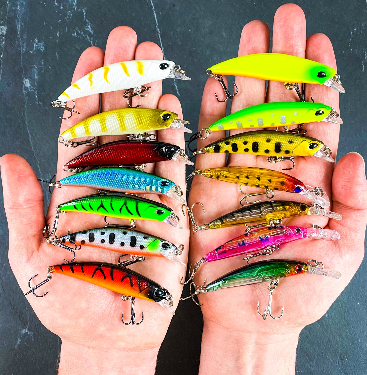 Skinny Hard Crankbait Sinking Minnow Set (14)