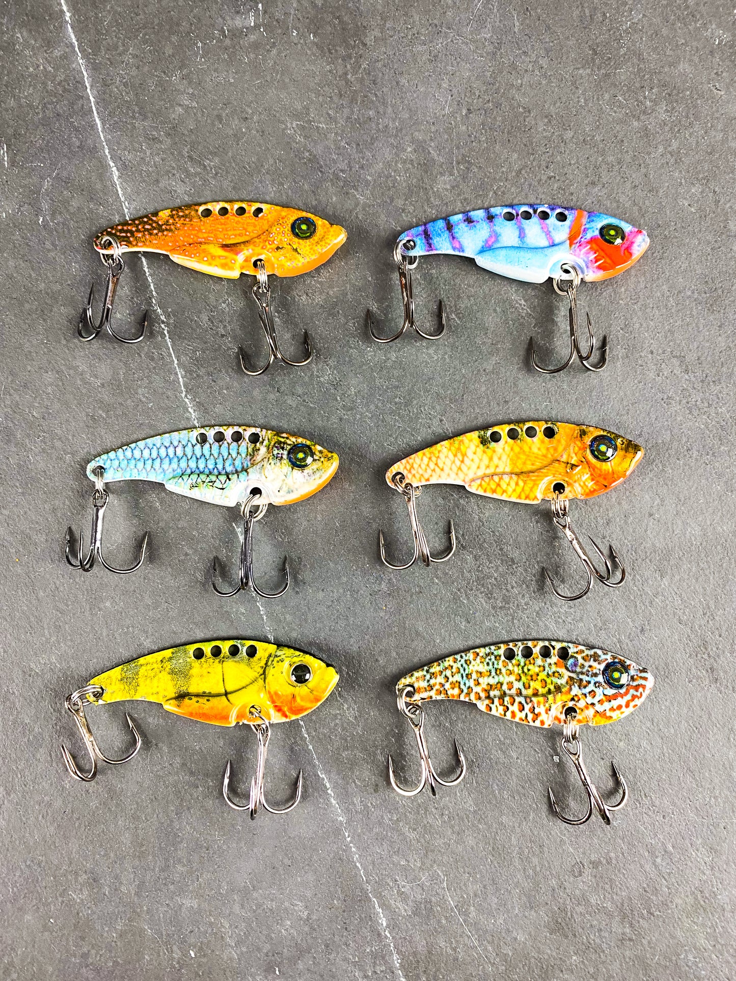 (6) Metal Blade Sinking Vibration Fishing Lures