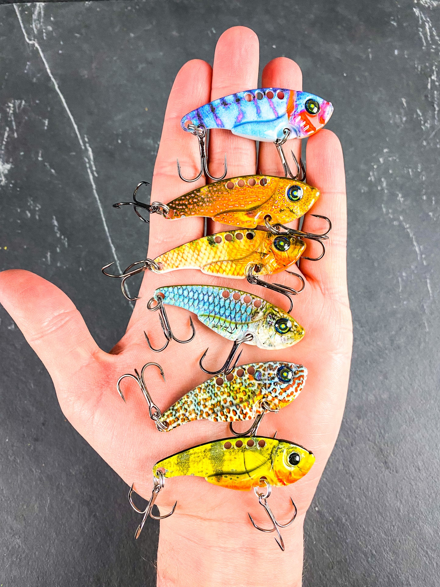 (6) Metal Blade Sinking Vibration Fishing Lures