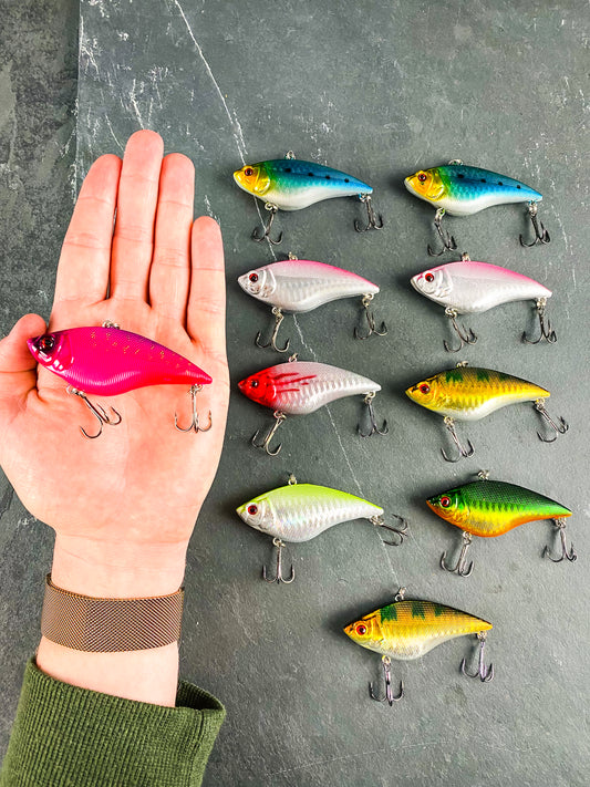 10 pcs Lipless Shimmer Rattling Plongée Minnow Crankbait Leurre De Pêche