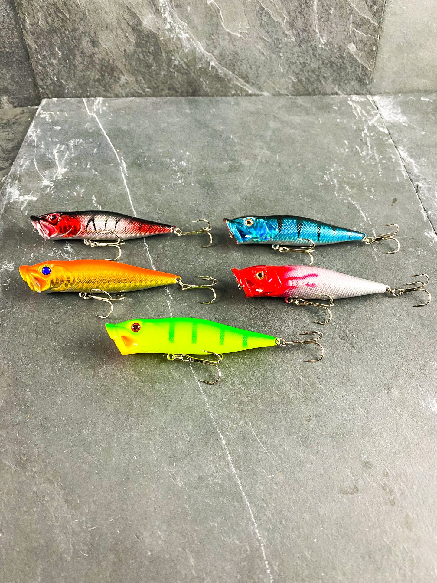 5 pcs Extra Large Rattling Topwater Popper Floating Fishing Lures