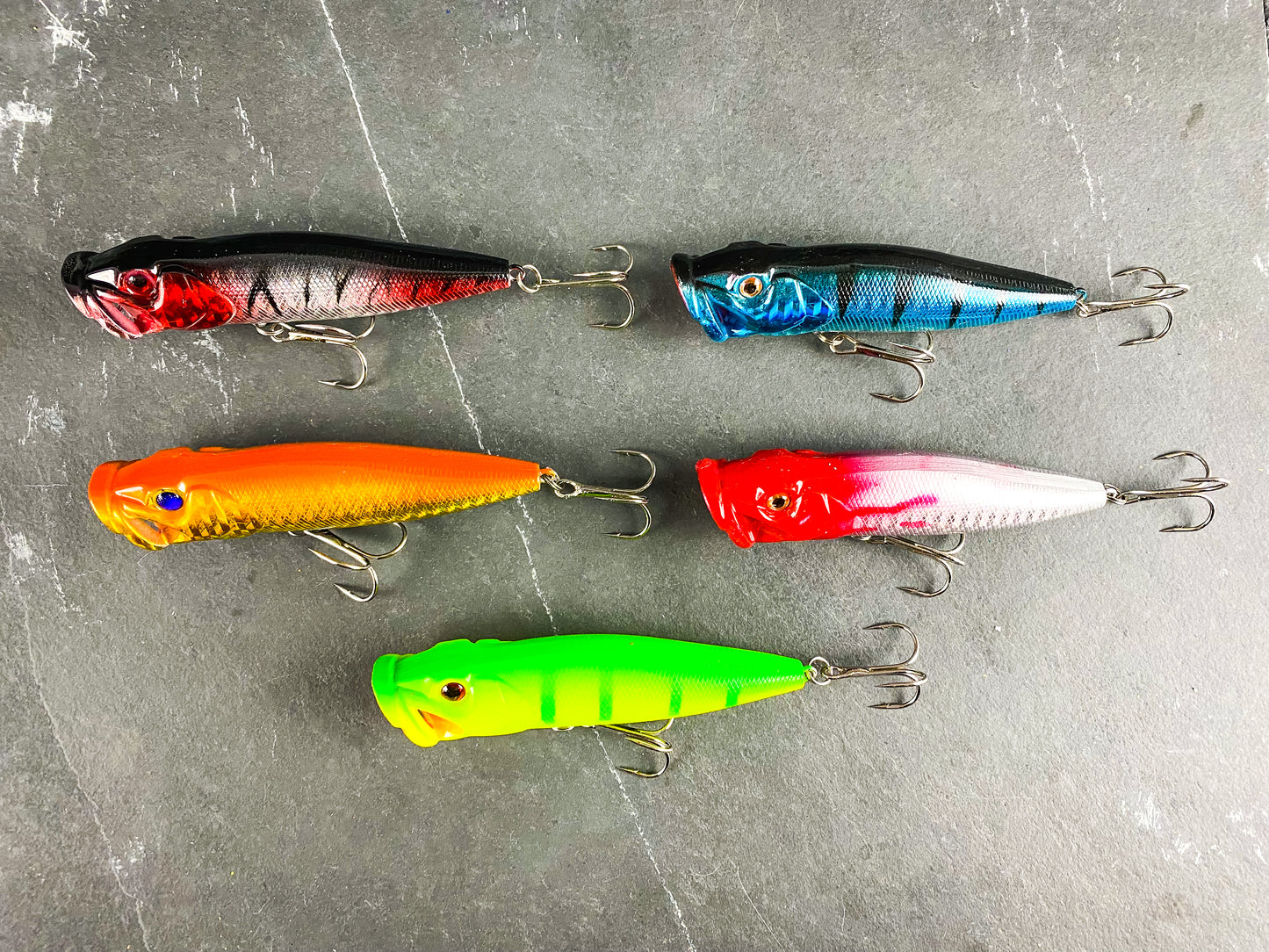 5 pcs Extra Large Rattling Topwater Popper Floating Fishing Lures