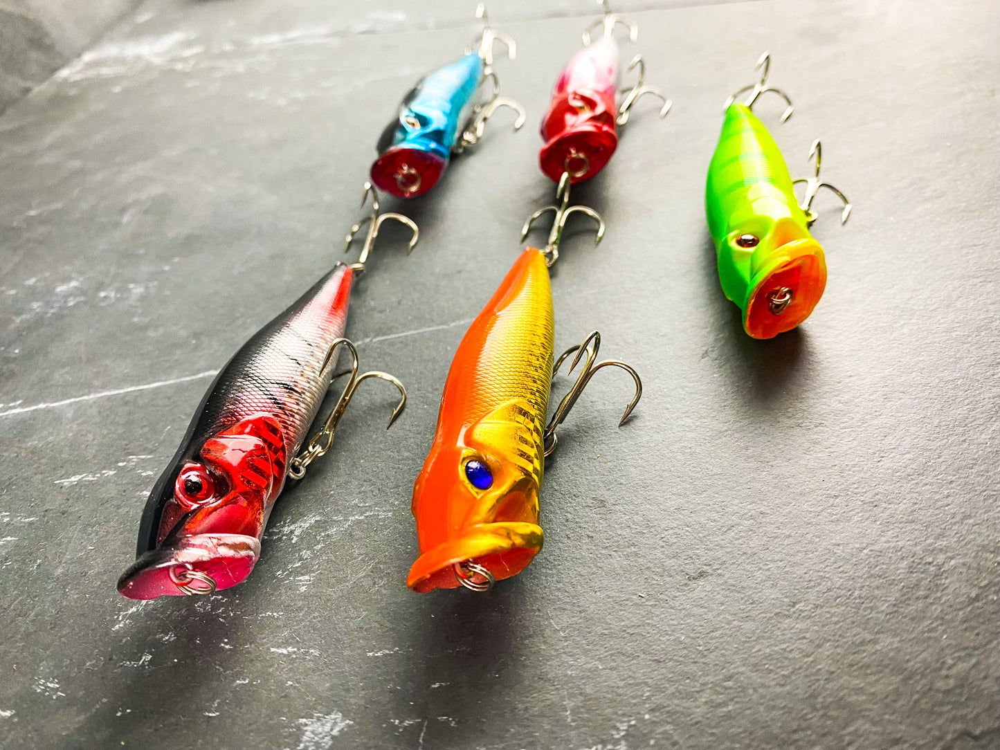 5 pcs Extra Large Rattling Topwater Popper Floating Fishing Lures