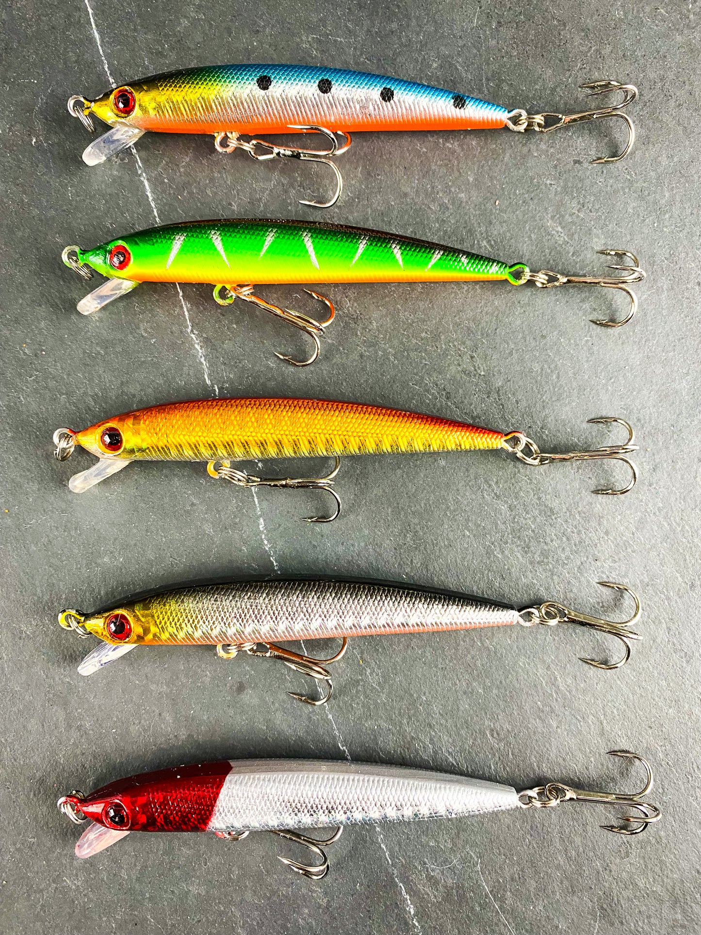 5 pcs Rattling Skinny Long Sinking Hard Crankbait Fishing Lures