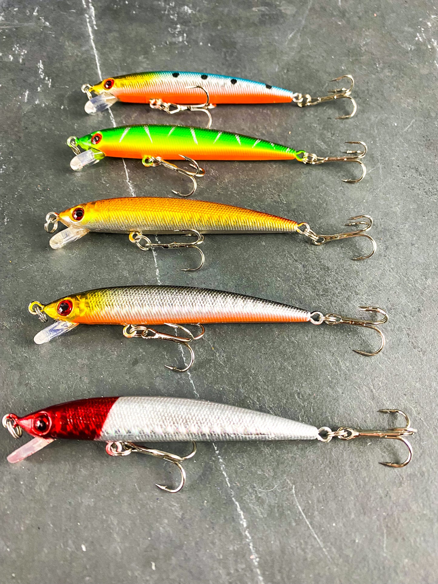 5 pcs Rattling Skinny Long Sinking Hard Crankbait Fishing Lures