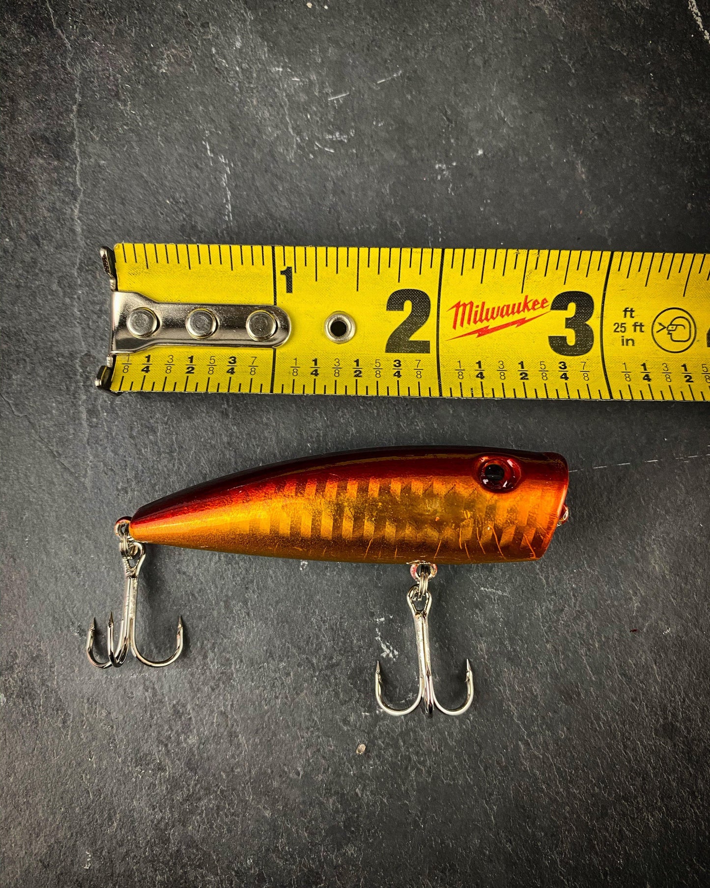 fishing lures x 4 , magnet system f & poppers barra , bass , top water as  pics