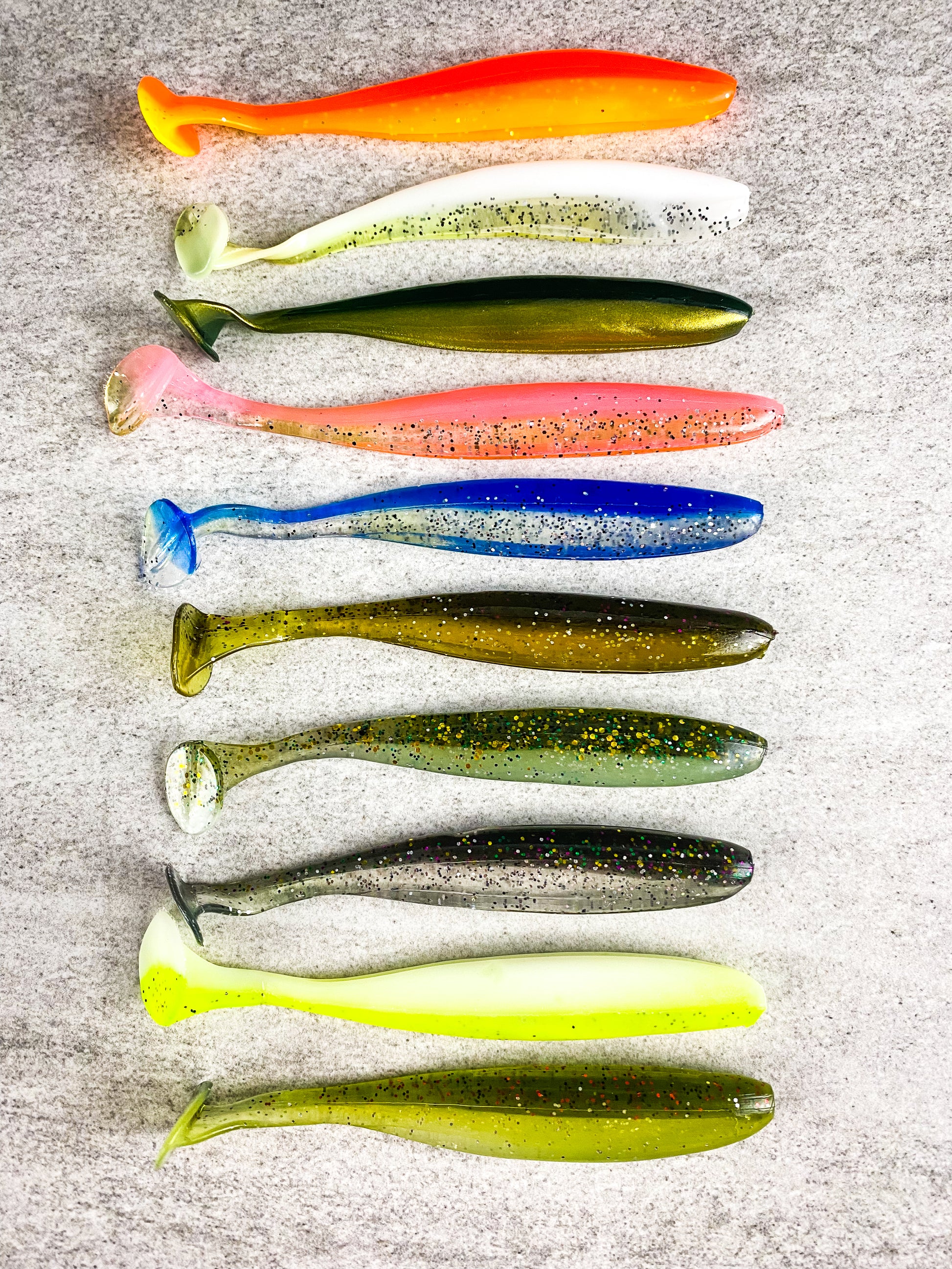 20PCS Soft Rubber Fishing Lure Pike Swimbait 8.5cm/2.6g Fish Bait Tail Bass