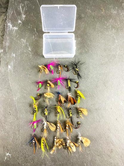 (30) Assortiment de mouches classiques pour la pêche à la truite