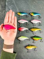 Load image into Gallery viewer, 10 pcs Lipless Shimmer Rattling Diving Minnow Crankbait Fishing Lure

