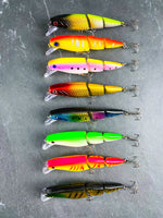 Load image into Gallery viewer, 8 pcs Jointed Rattling Floating Swimbait Hard Fishing Lures
